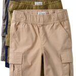 Boys Cargo Shorts 4 Pack Cotton Adjustable Waist The-0