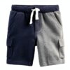 Carters Boys Knit Cargo Shorts Adjustable Drawstring 2-Pack-0