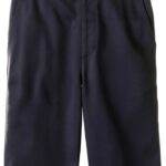 French Toast Boys Shorts Elastic Waist Khaki Navy Black-0