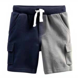 Carters Boys Knit Cargo Shorts 2-Pack Adjustable Drawstring-0
