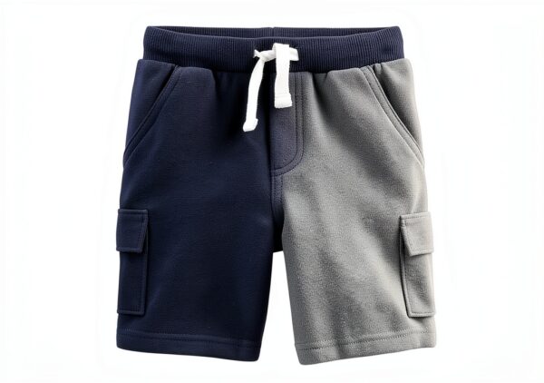 Carters Boys Knit Cargo Shorts 2-Pack Adjustable Drawstring-0