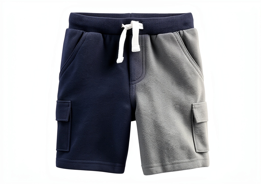 Boys wearing Carters knit cargo shorts during outdoor play
