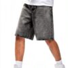 Boys Baggy Jean Shorts Elastic Waist Loose Fit Streetwear-2