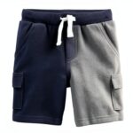 Carters Boys Knit Cargo Shorts 2-Pack Adjustable Drawstring-0