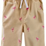 Boys Chino Shorts Gymboree Flamingo Design Cotton Twill-0