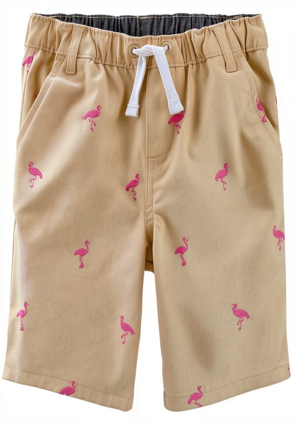 Boys Chino Shorts Gymboree Flamingo Design Cotton Twill-0
