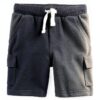 Carters Boys Knit Cargo Shorts 2-Pack Adjustable Drawstring-0