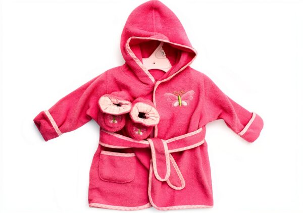 Spasilk Baby Hooded Bathrobe Terry Cloth Set Booties-0