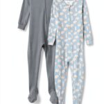 Amazon Essentials Baby Sleepers Cotton Micro-Rib Knit Footed-0