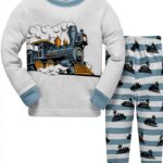 Popshion Boys Cotton Pajamas Cartoon Print 2-10 Years-0