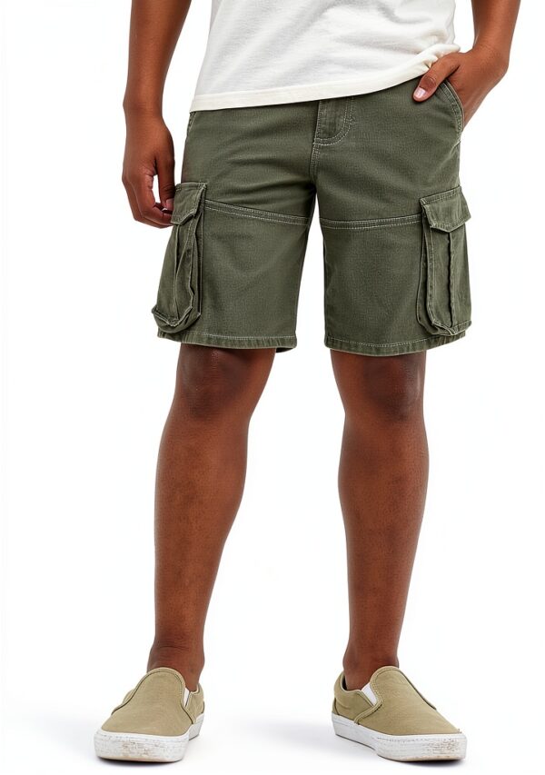 Wrangler Boys Cargo Shorts Cotton Stretch Adjustable-0